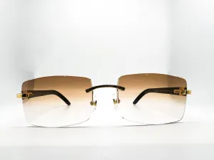 Gold Decor C White/Ivory Buffs with #10 Hennessy Brown Lenses