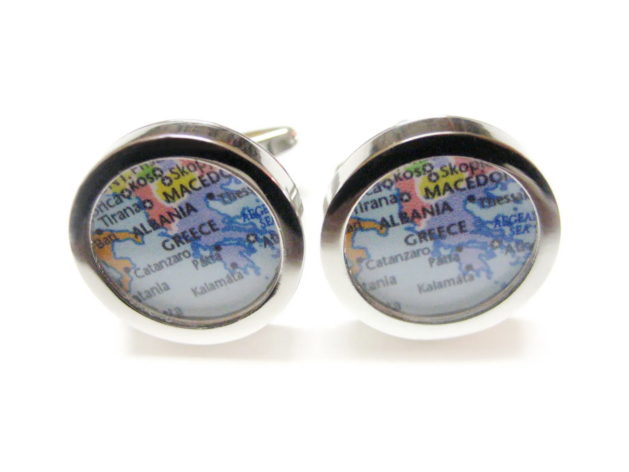 Greece Map Cufflinks