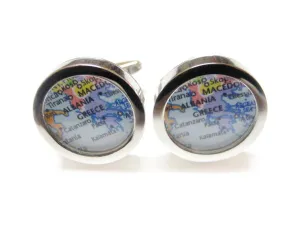 Greece Map Cufflinks