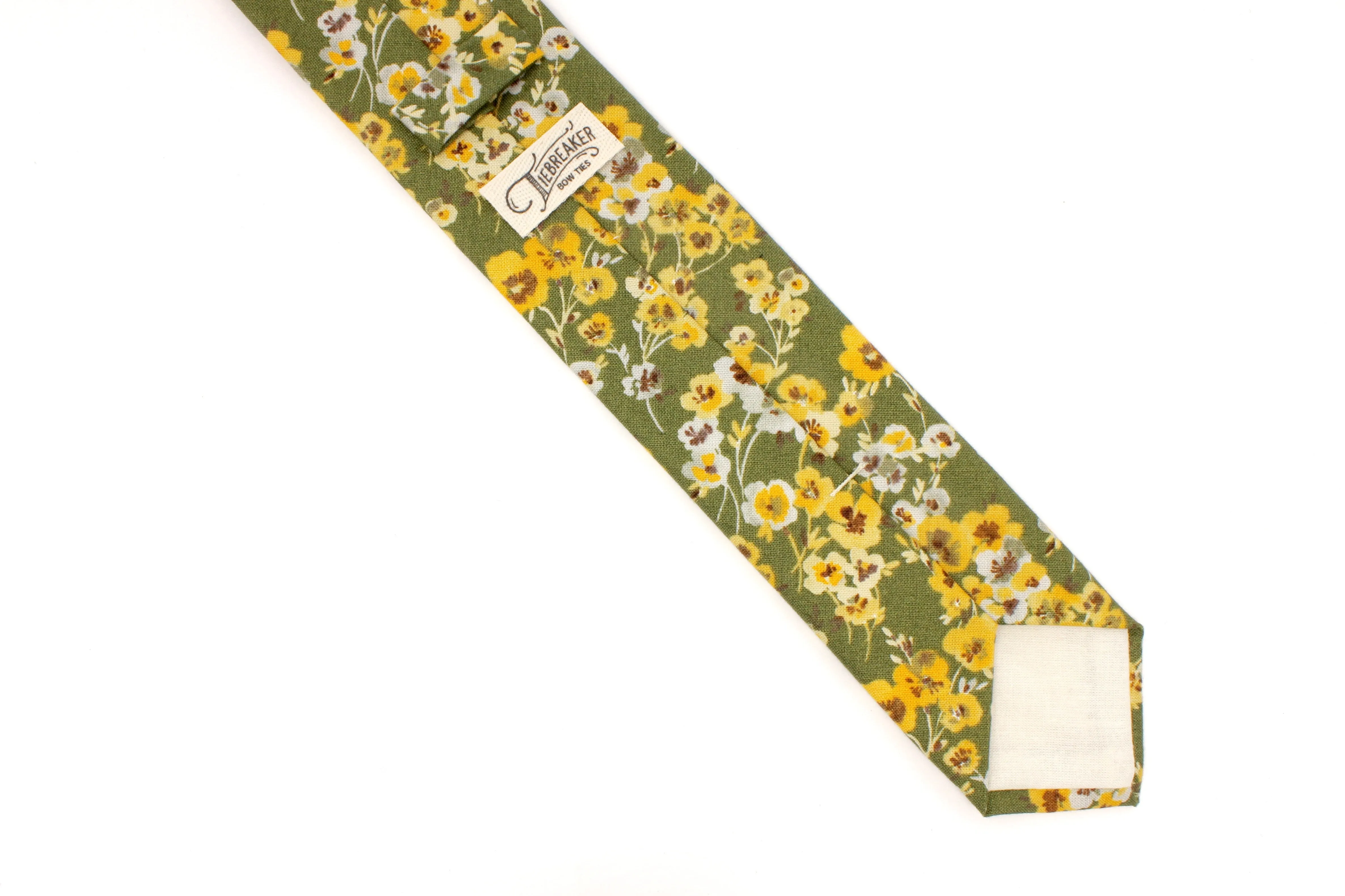 Green and Gold Floral Tie