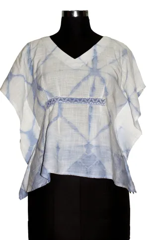 Hand Tie Dye Rayon Slub Short Kaftan Tunic/Top ART21331