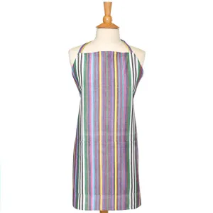Hand Woven Bib Apron | Soft Multi Stripes