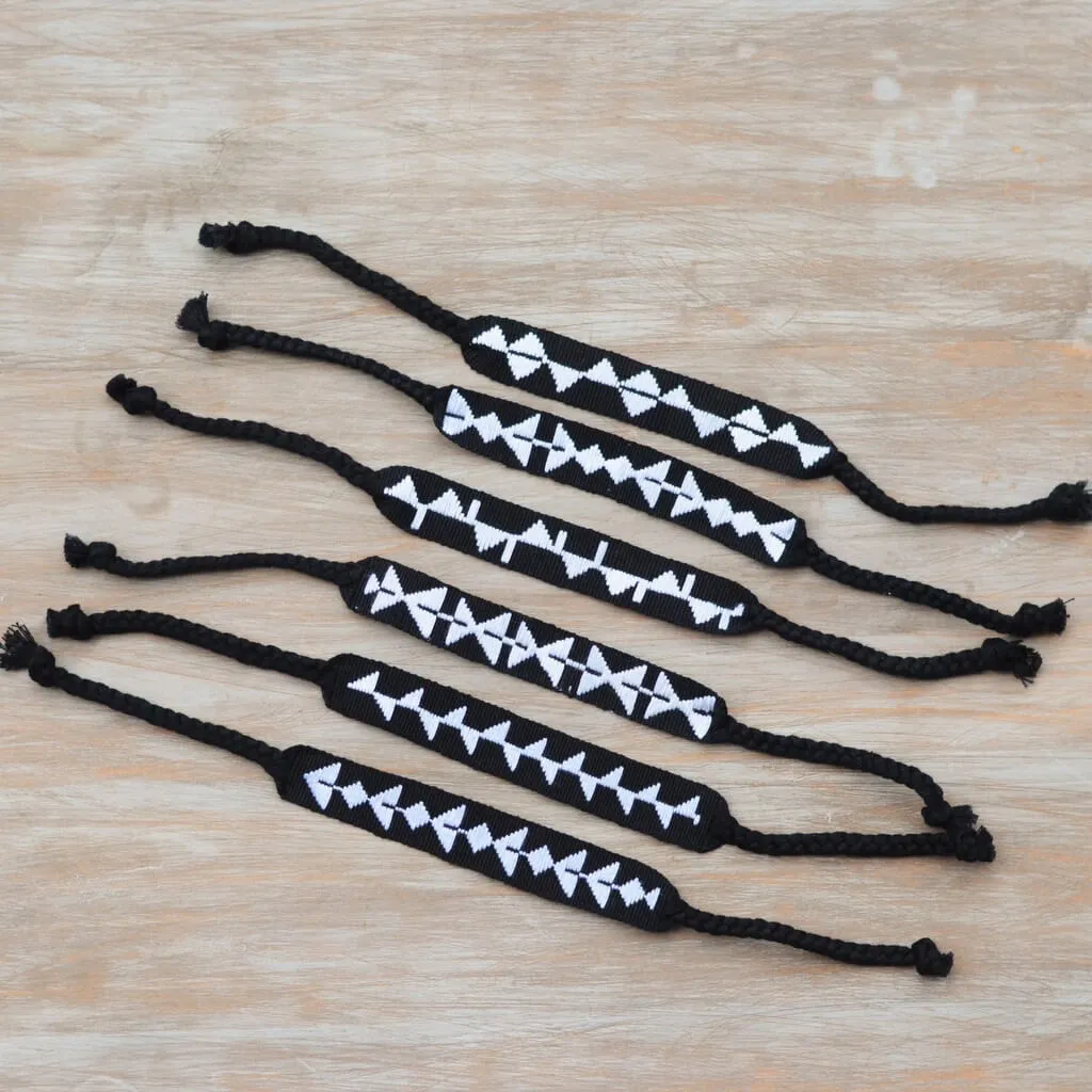 Handwoven Napkin Ties | Black