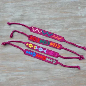 Handwoven Napkin Ties | Magenta