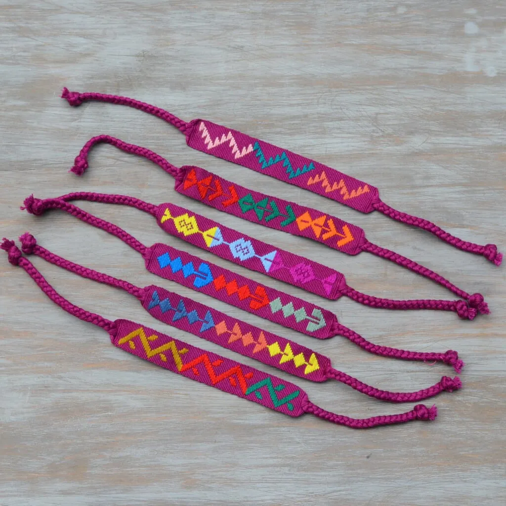 Handwoven Napkin Ties | Magenta