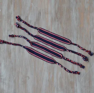 Handwoven Napkin Ties | Red, White & Blue Stripes