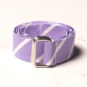 Harrison Limited D-Ring Ribbon Belt - Purple Stripe