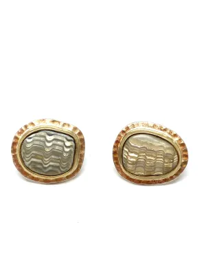 Heather Benjamin Fossilized Oyster Cufflinks