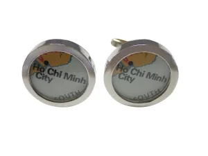 Ho Chi Minh City Vietnam Map Cufflinks
