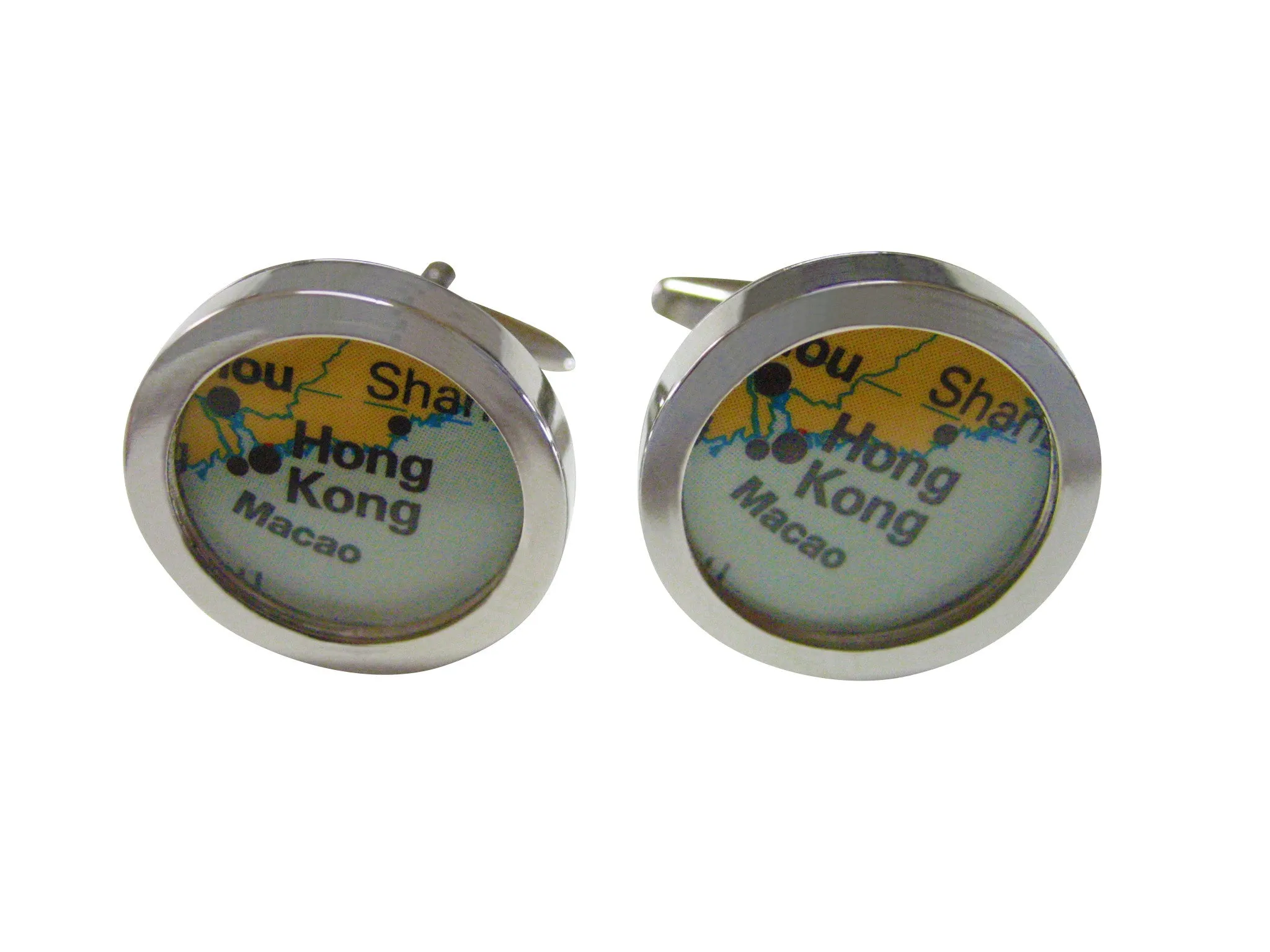 Hong Kong Map Cufflinks