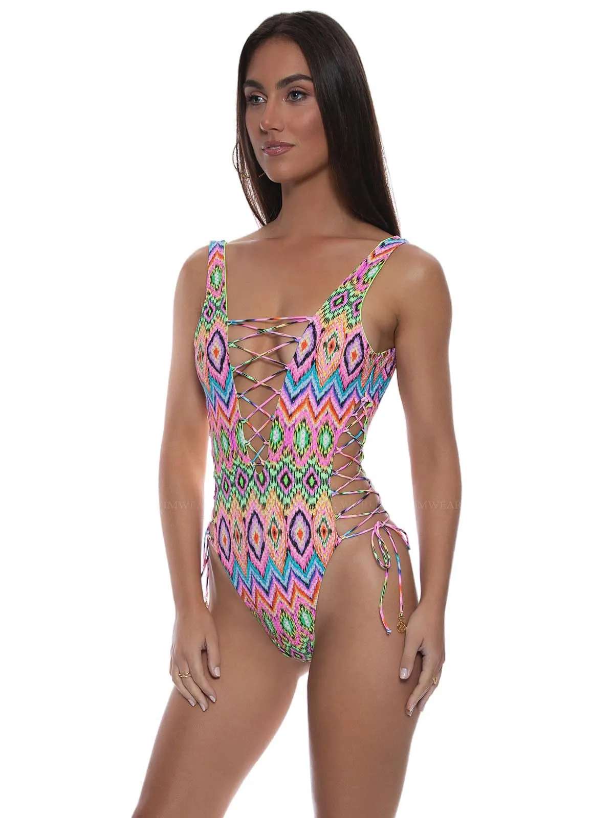 Interlaced Open Side One Piece ::RET