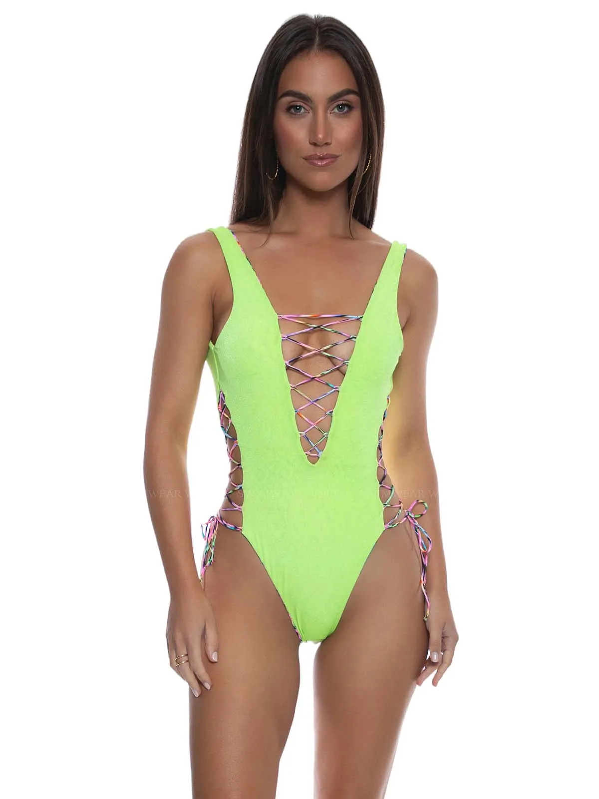 Interlaced Open Side One Piece ::RET