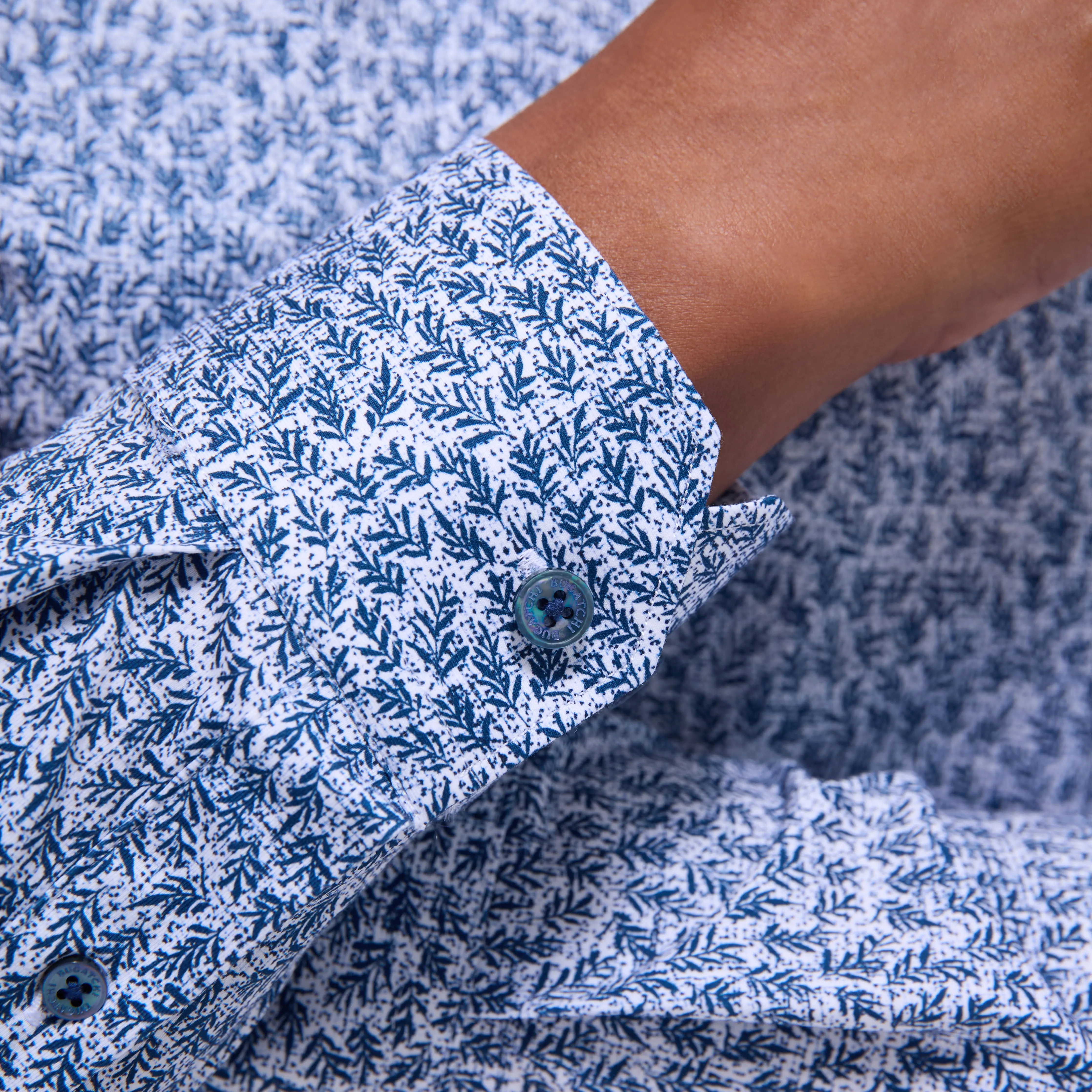 James Leaf Print OoohCotton Shirt