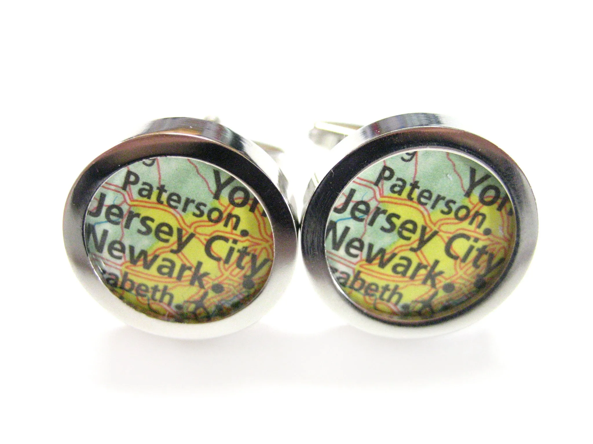 Jersey City New Jersey Map Cufflinks