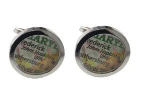 Johns Hopkins University Map Cufflinks