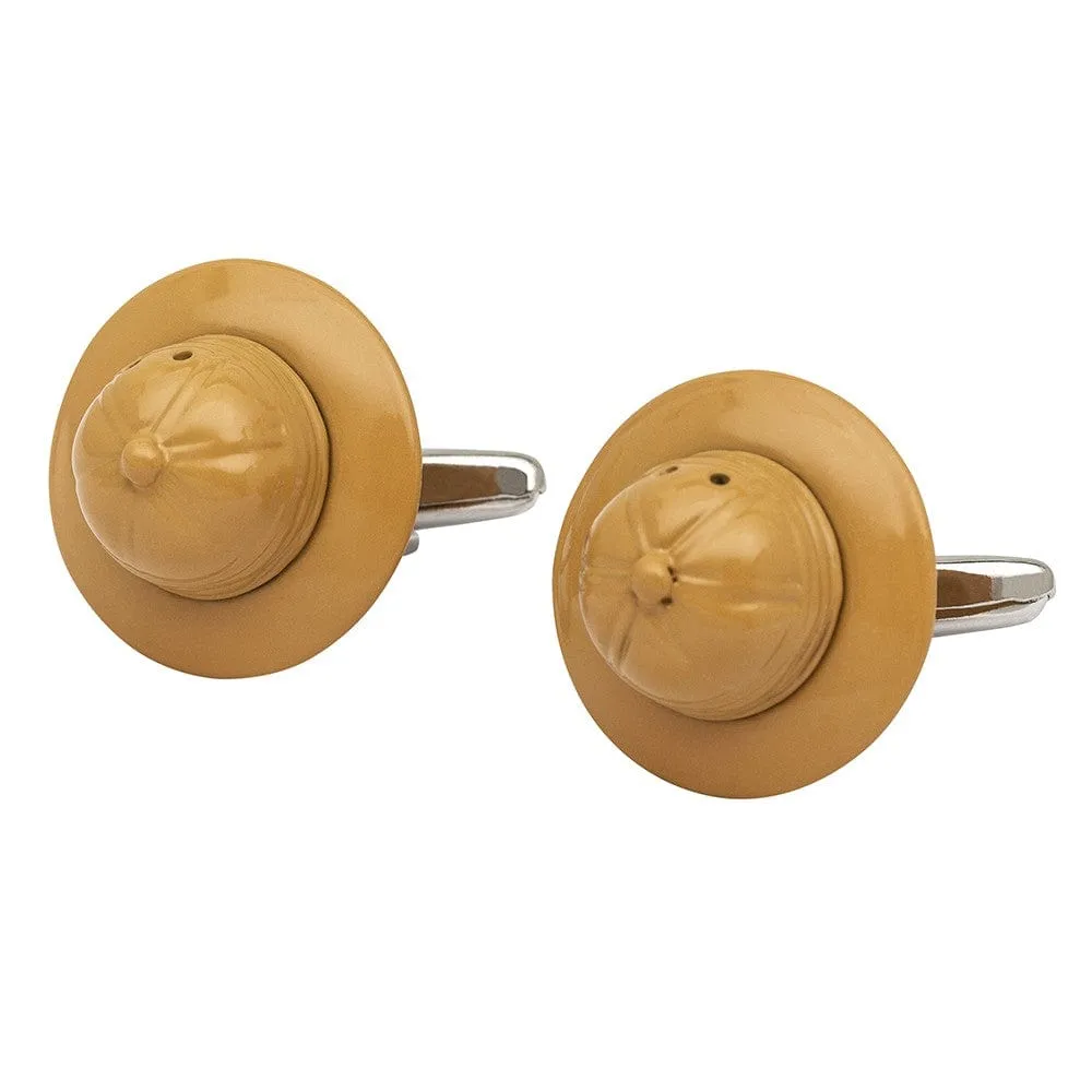 Jungle Explorers Hat Pith Helmet Cufflinks