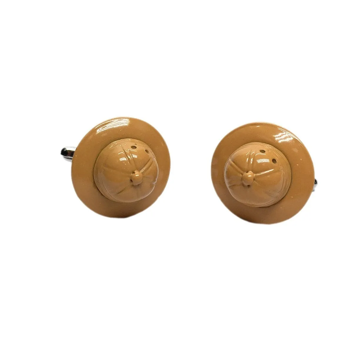 Jungle Explorers Hat Pith Helmet Cufflinks