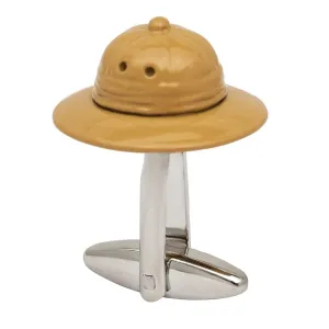 Jungle Explorers Hat Pith Helmet Cufflinks