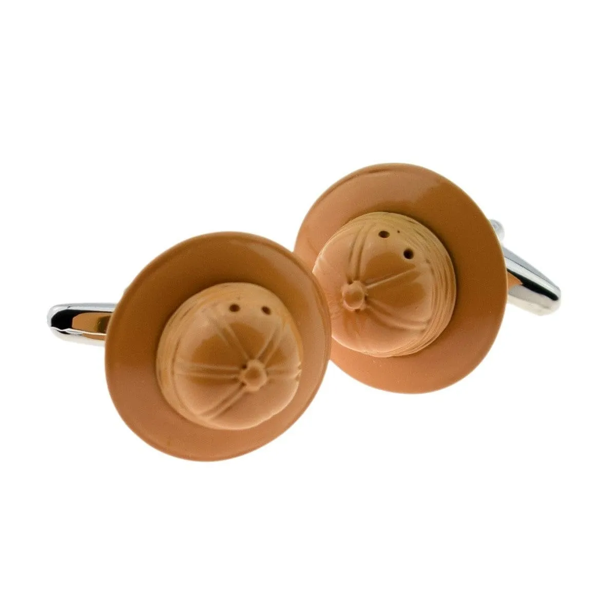 Jungle Explorers Hat Pith Helmet Cufflinks