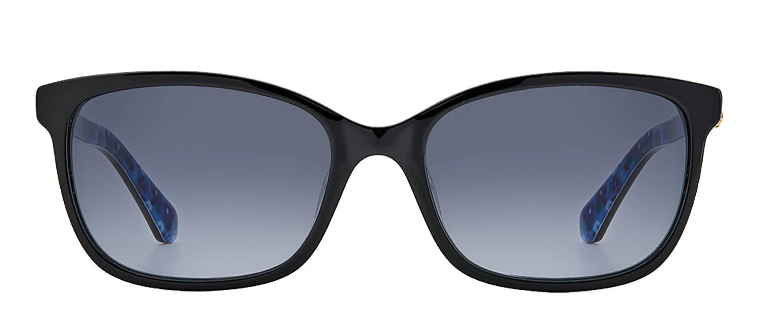 Kate Spade KS Tabitha/S 807 Square Plastic Black Sunglasses with Grey Gradient Lens