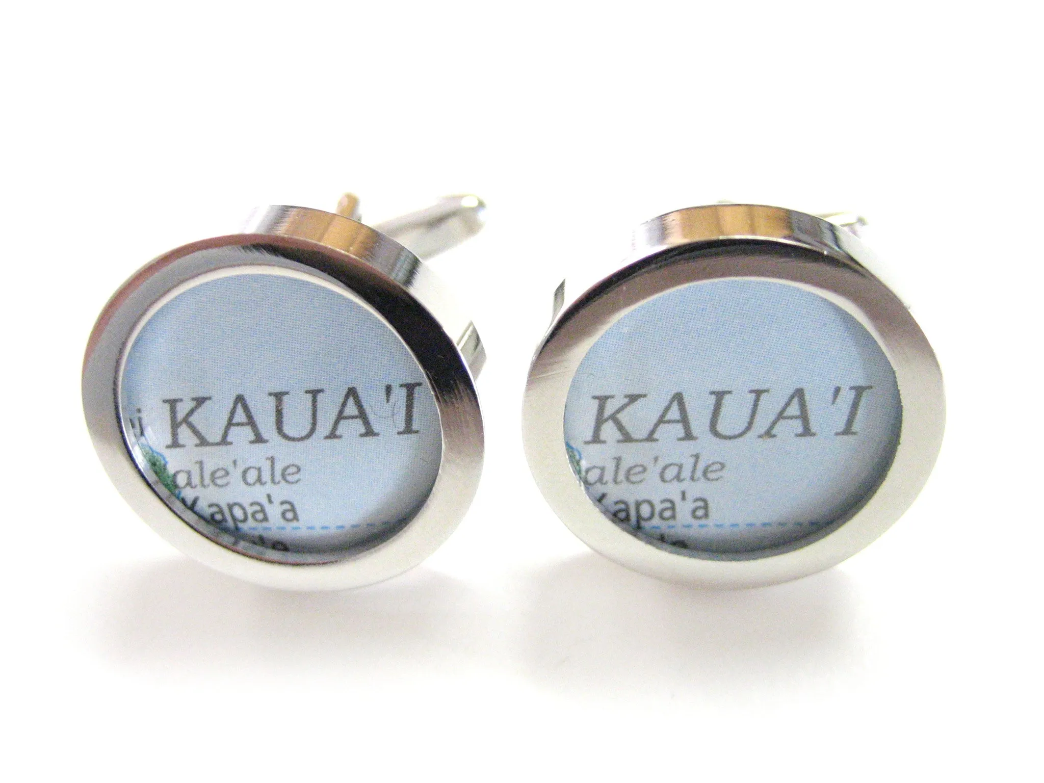 Kauai Hawaii Map Cufflinks