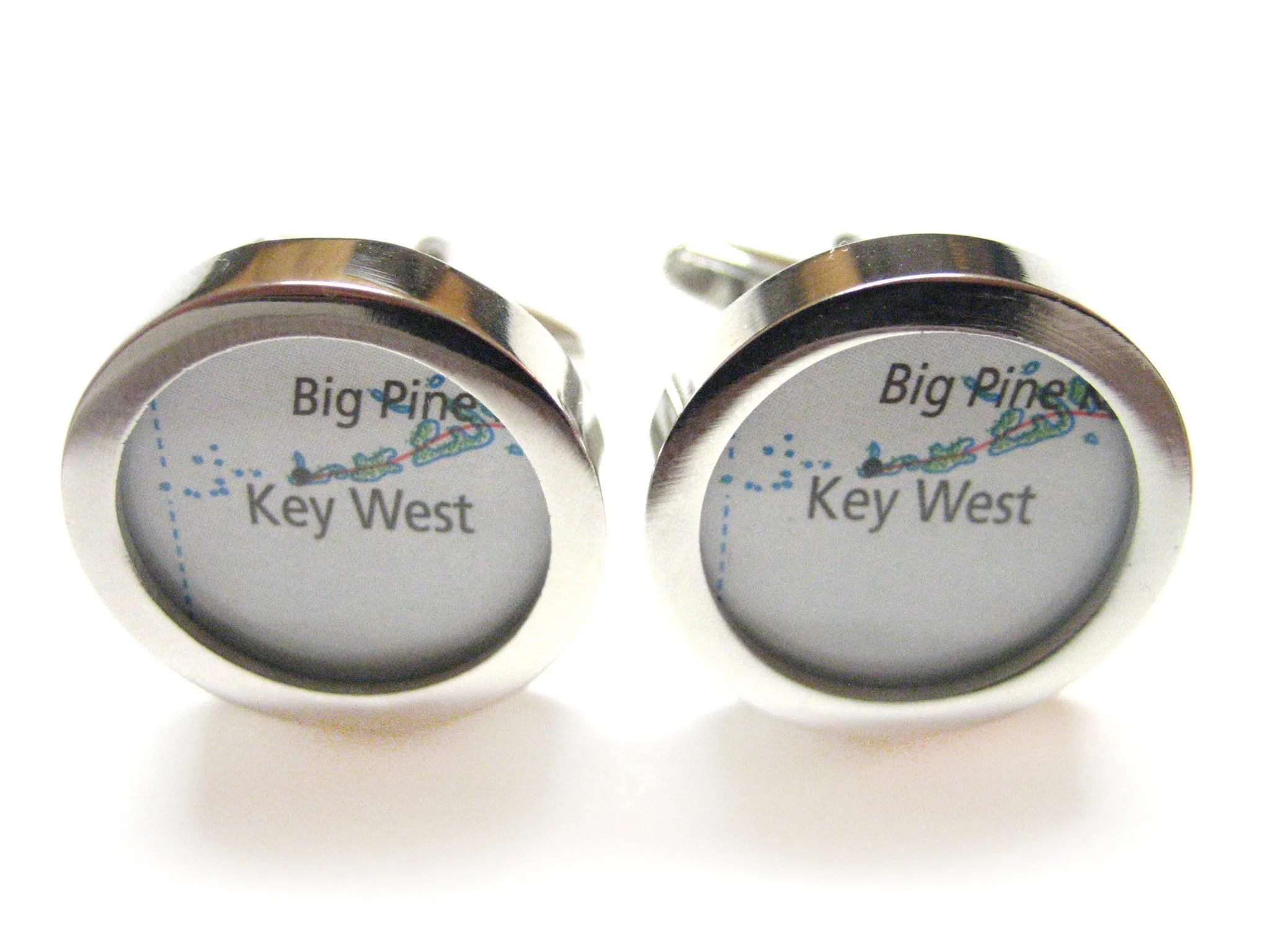 Key West Florida Map Cufflinks