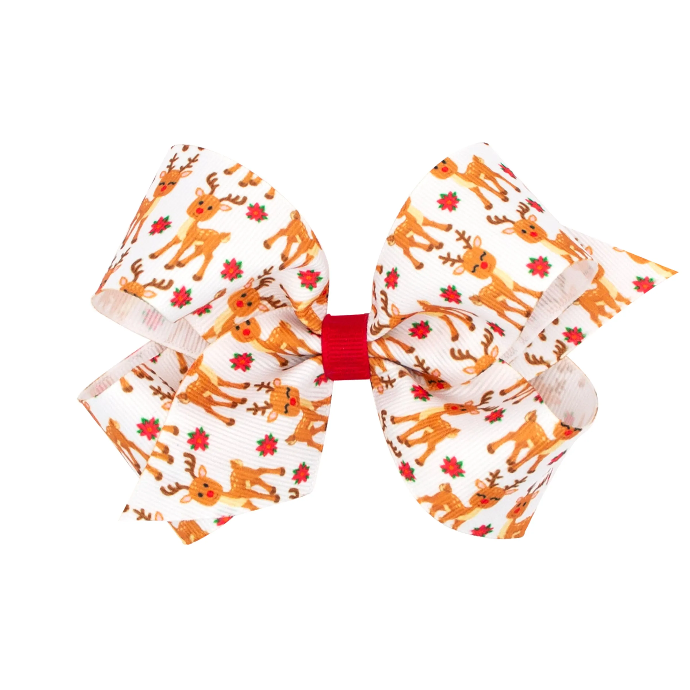 King Holiday Grosgrain Printed Hair Bow on Clippie