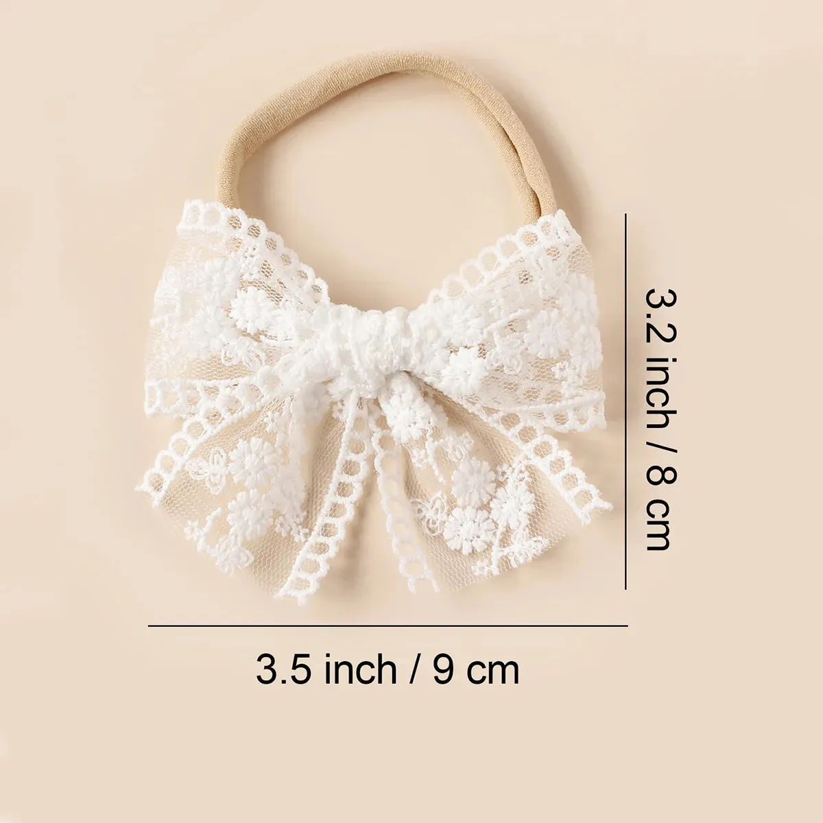Lace Bow Headband - Pack of 3
