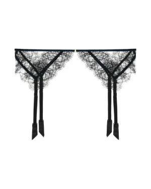 Lace Inset Garter Belt