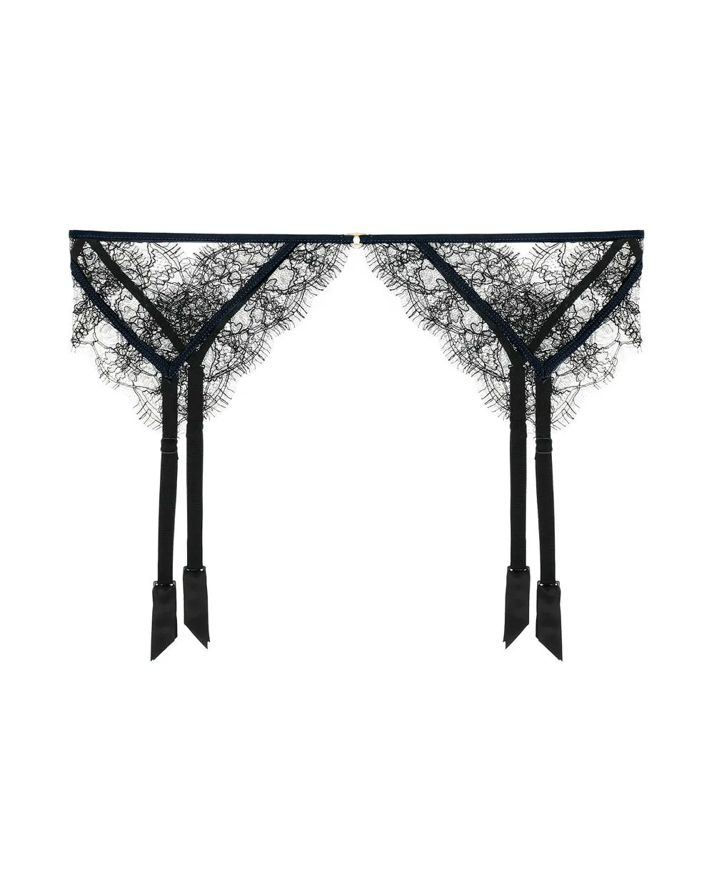 Lace Inset Garter Belt