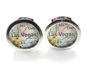 Las Vegas Nevada Map Cufflinks