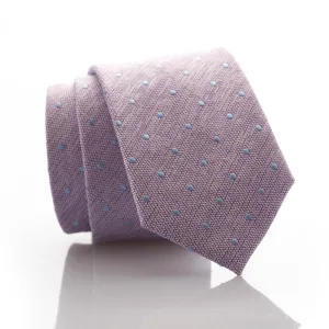 Light Purple Dot Youth Skinny Tie