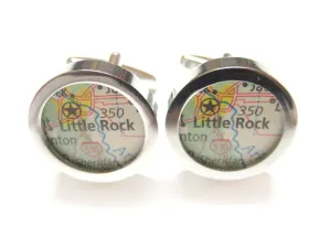 Little Rock Arkansas Map Cufflinks