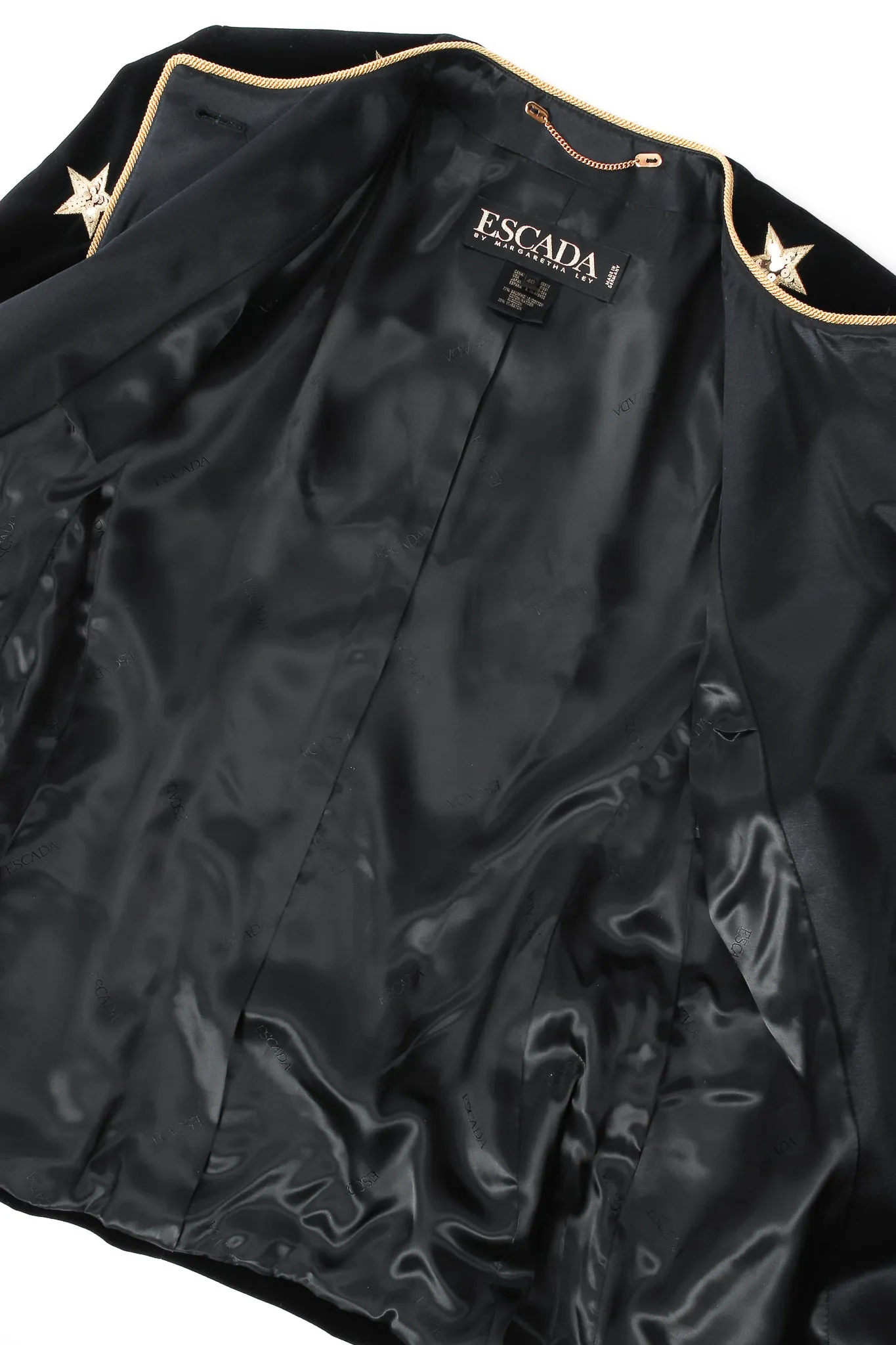 Longline Velvet Star Appliqué Jacket