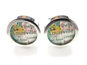 Louisville Kentucky Map Cufflinks