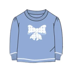 Luigi Kids Bow Sweatshirt - Chambray
