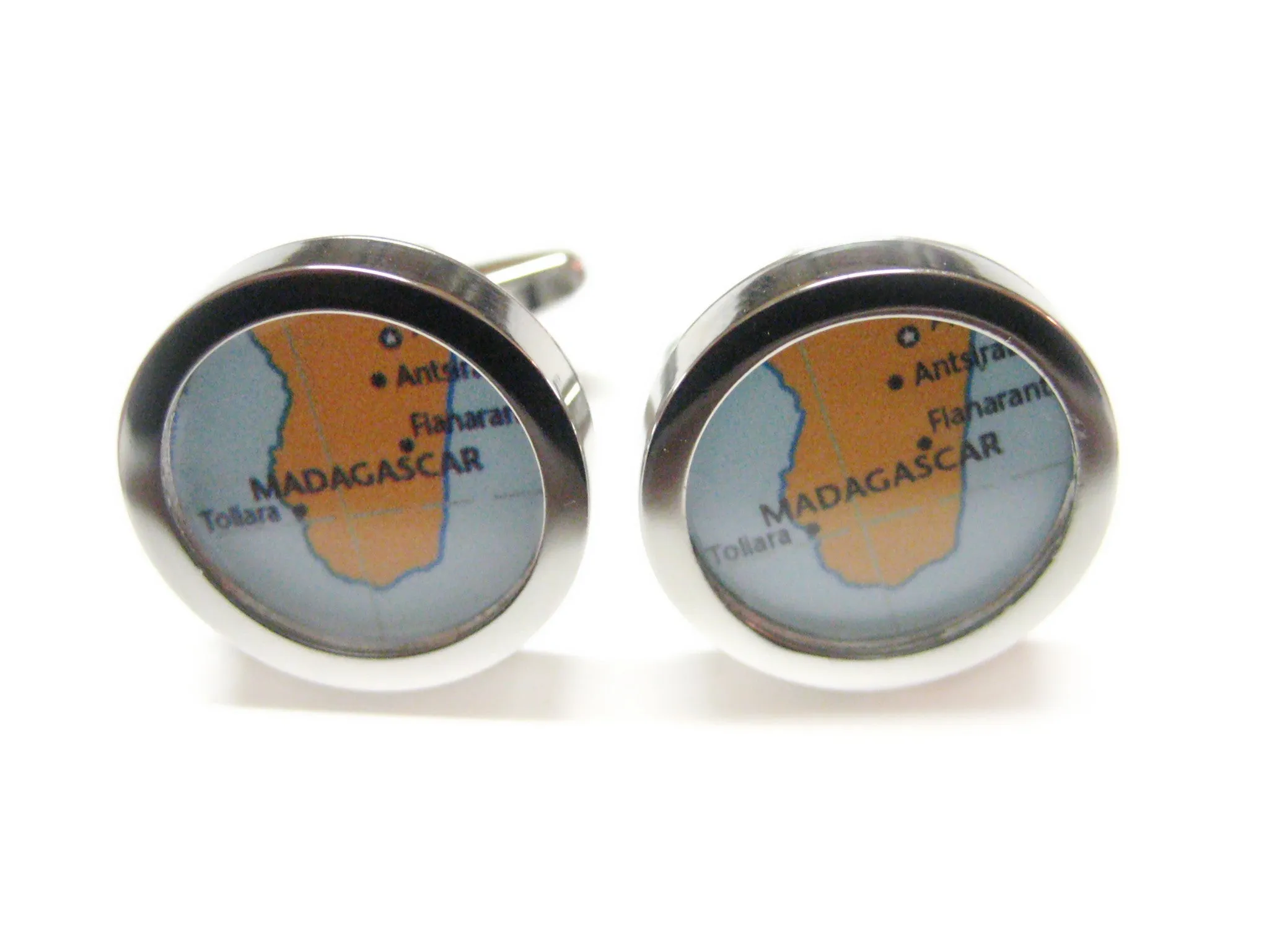 Madagascar Map Cufflinks
