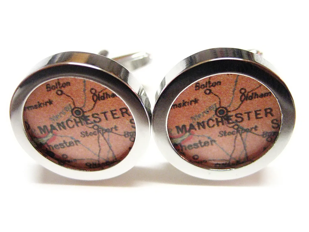 Manchester Map Cufflinks