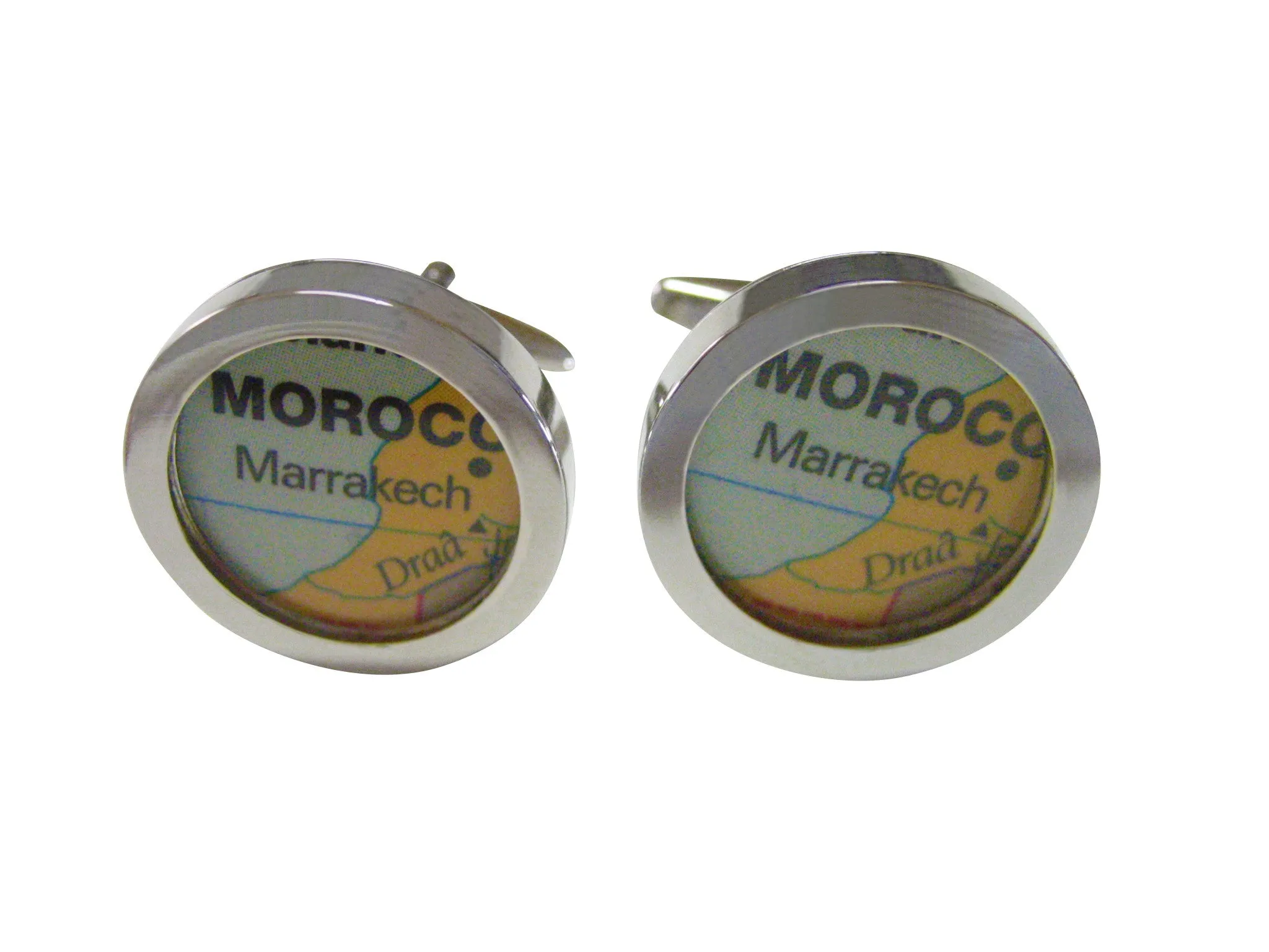 Marrakech Morocco Map Cufflinks