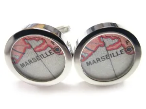 Marseille Map Cufflinks