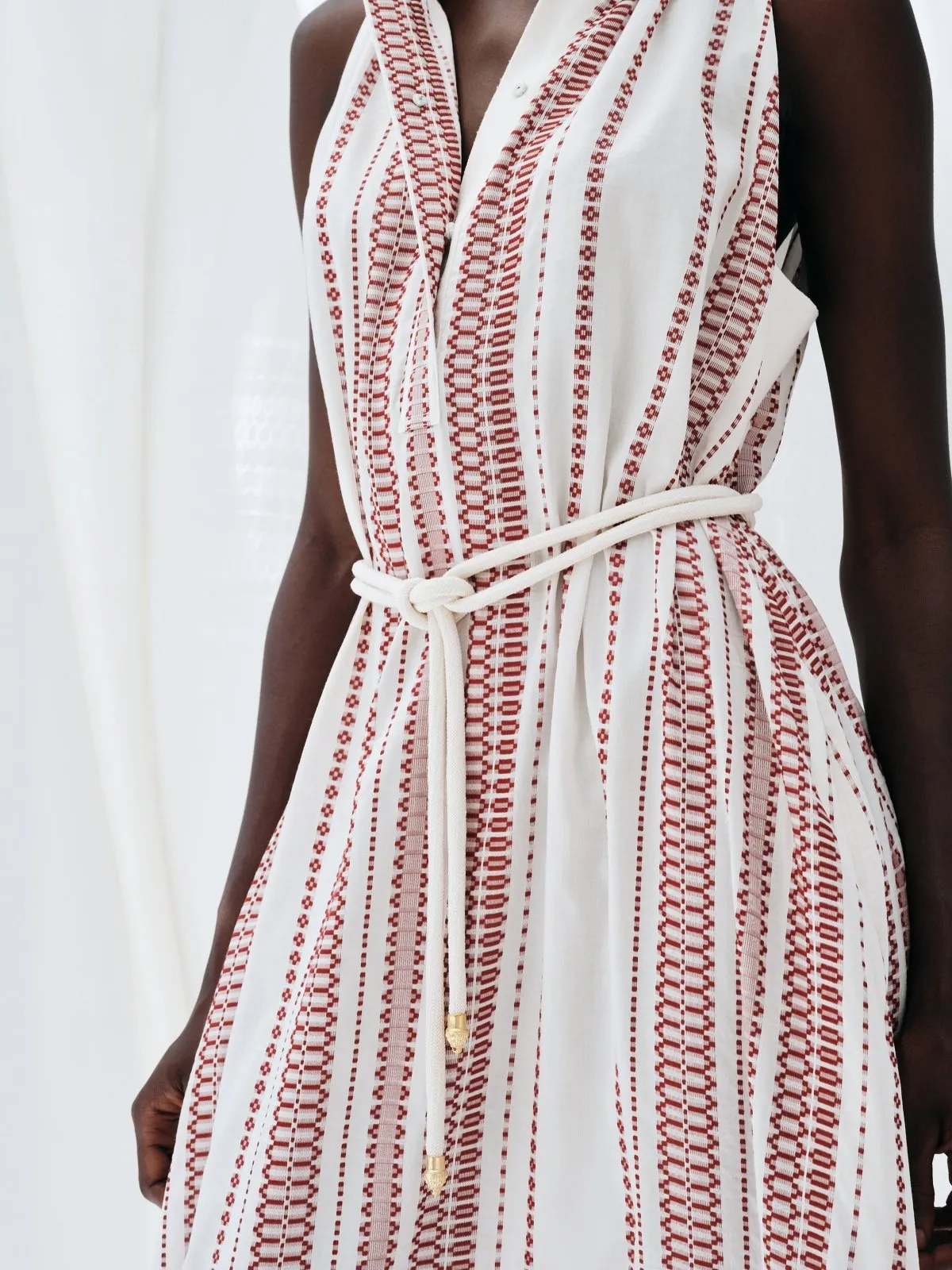 Melina White Cord Belt