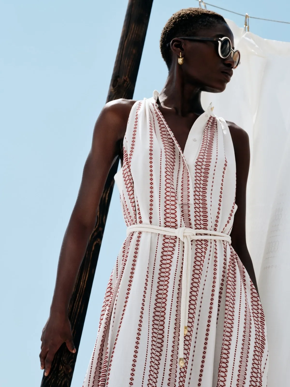 Melina White Cord Belt