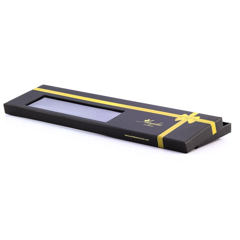 Men's jacquard Blue Red Yellow Lines Premium Neck Tie With Gift Box