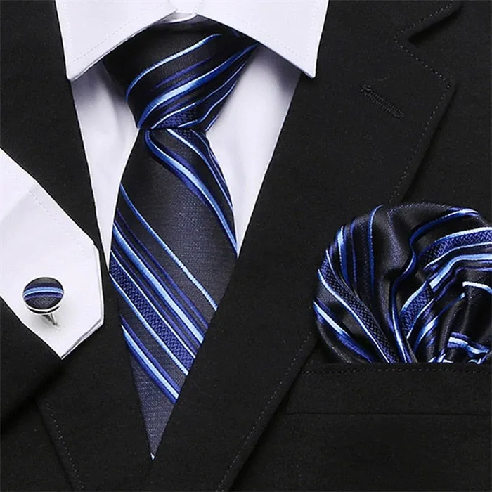 Men`s Tie Silk Red Plaid print Jacquard Woven Tie   Hanky   Cufflinks Sets For Formal Wedding Business Party Free Postage