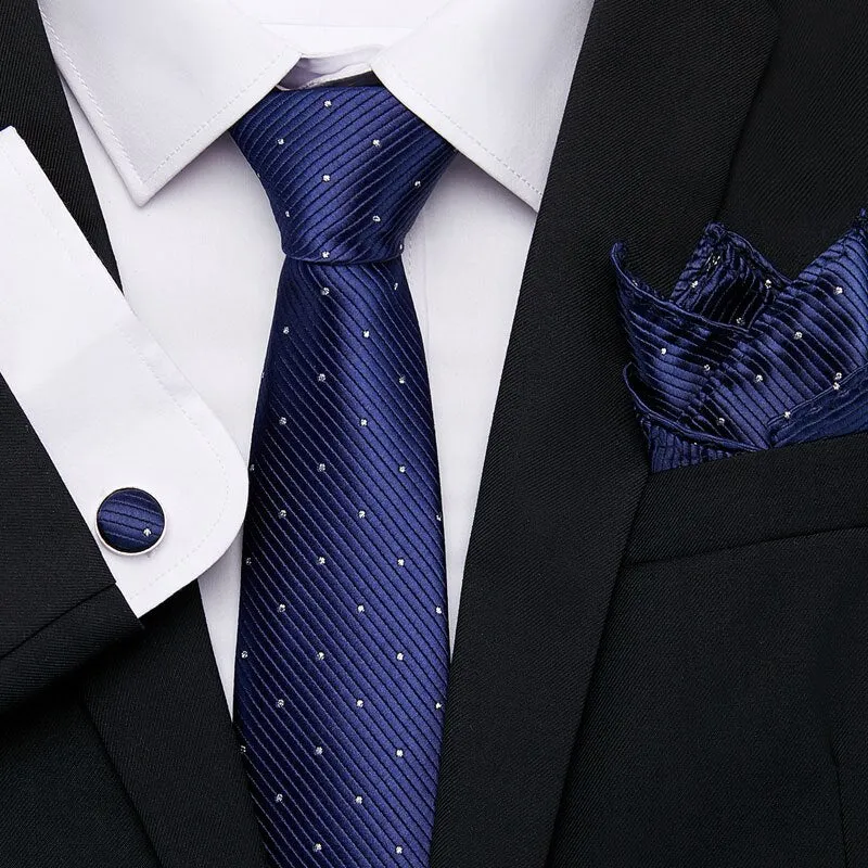 Men`s Tie Silk Red Plaid print Jacquard Woven Tie   Hanky   Cufflinks Sets For Formal Wedding Business Party Free Postage