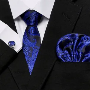 Men`s Tie Silk Red Plaid print Jacquard Woven Tie   Hanky   Cufflinks Sets For Formal Wedding Business Party Free Postage