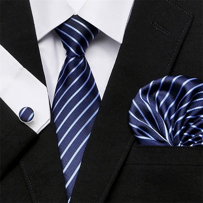 Men`s Tie Silk Red Plaid print Jacquard Woven Tie   Hanky   Cufflinks Sets For Formal Wedding Business Party Free Postage