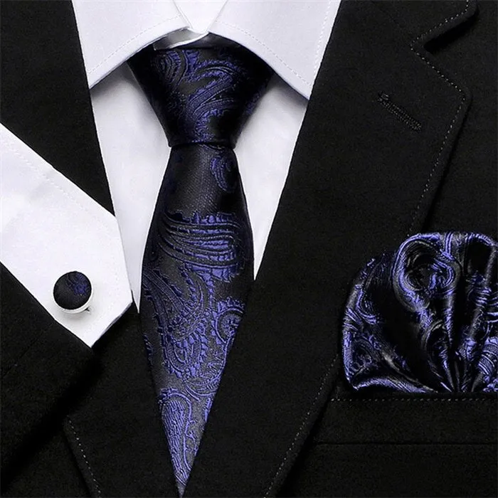 Men`s Tie Silk Red Plaid print Jacquard Woven Tie   Hanky   Cufflinks Sets For Formal Wedding Business Party Free Postage