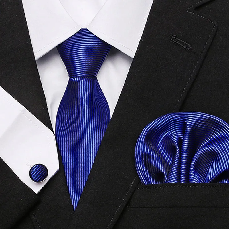 Men`s Tie Silk Red Plaid print Jacquard Woven Tie   Hanky   Cufflinks Sets For Formal Wedding Business Party Free Postage