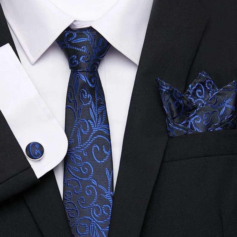 Men`s Tie Silk Red Plaid print Jacquard Woven Tie   Hanky   Cufflinks Sets For Formal Wedding Business Party Free Postage